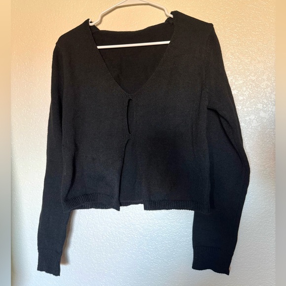 V-Neck Open Front Sweater - Picture 3 of 3